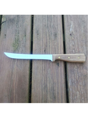 Vintage Chicago Cutlery 66S Slicing Knife 8" Blade Wood Handle